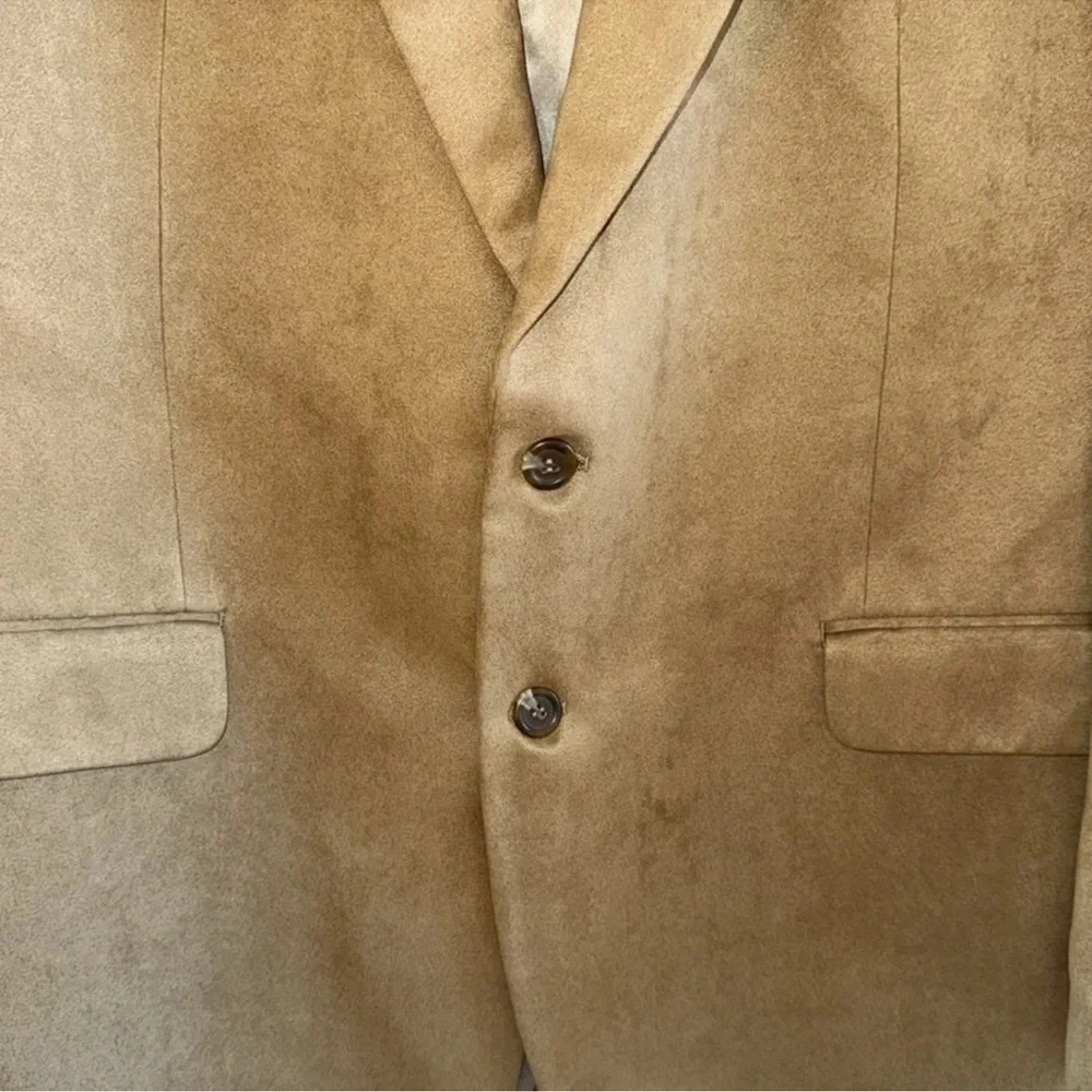 Chaps camel color suede feel sport coat size 46R - Picture 5 of 8